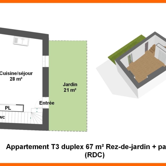  Annonces VAULX EN VELIN : Apartment | MONTLUEL (01120) | 67 m2 | 230 000 &euro; 