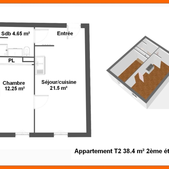  Annonces VAULX EN VELIN : Apartment | MONTLUEL (01120) | 38 m2 | 135 000 &euro; 