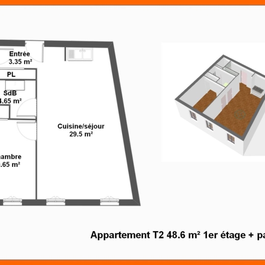  Annonces VAULX EN VELIN : Apartment | MONTLUEL (01120) | 48 m2 | 155 000 &euro; 