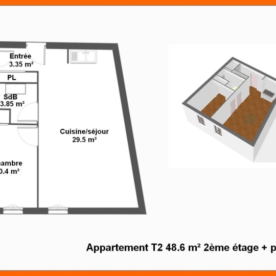 Annonces VAULX EN VELIN : Apartment | MONTLUEL (01120) | 48 m2 | 155 000 &euro; 