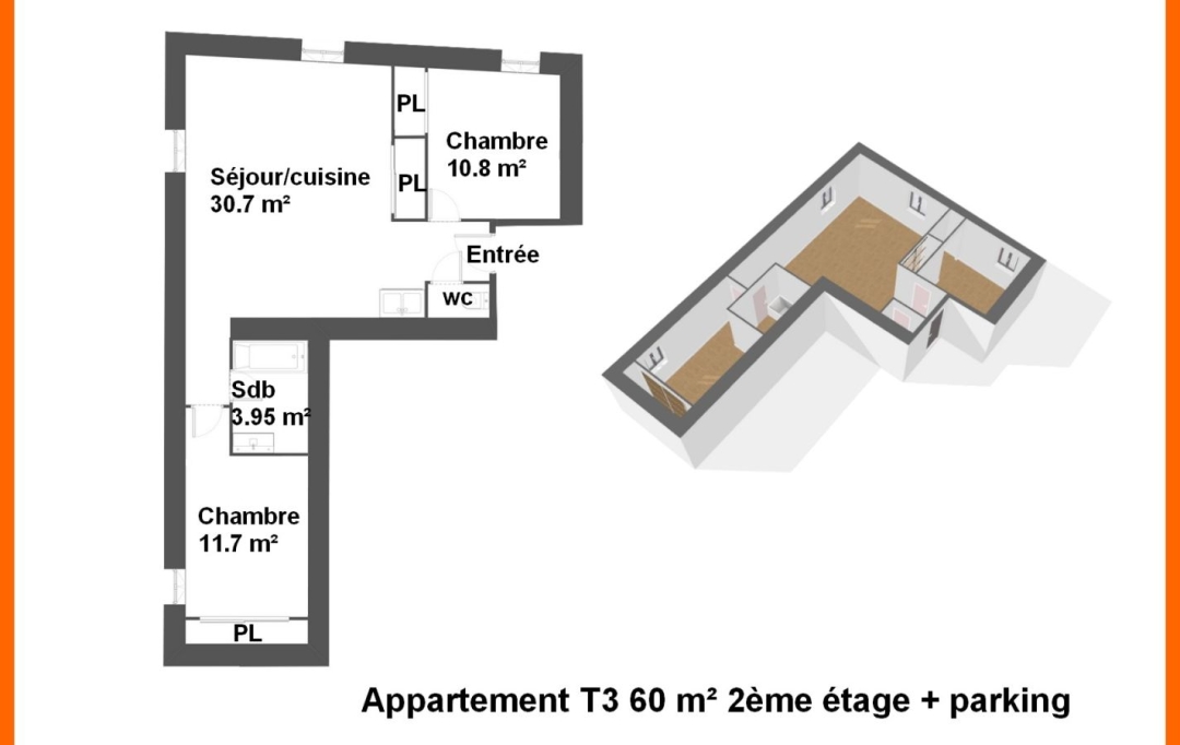 Annonces VAULX EN VELIN : Apartment | MONTLUEL (01120) | 60 m2 | 185 000 &euro; 