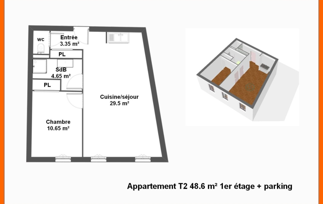 Annonces VAULX EN VELIN : Apartment | MONTLUEL (01120) | 48 m2 | 155 000 &euro; 