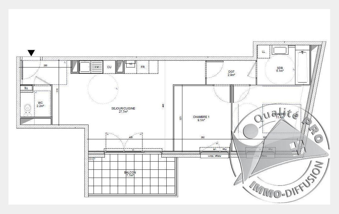 Annonces VAULX EN VELIN : Appartement | ECULLY (69130) | 58 m2 | 314 000 € 